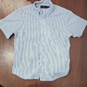 Ralph Lauren White and Blue Striped Shirt